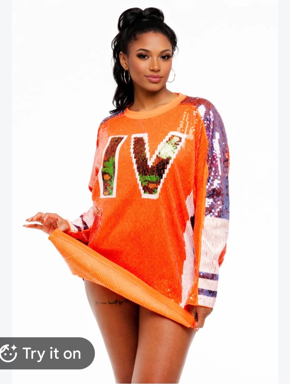 Sequin Fans Beyonce Beyhive Sequin Mini Dress